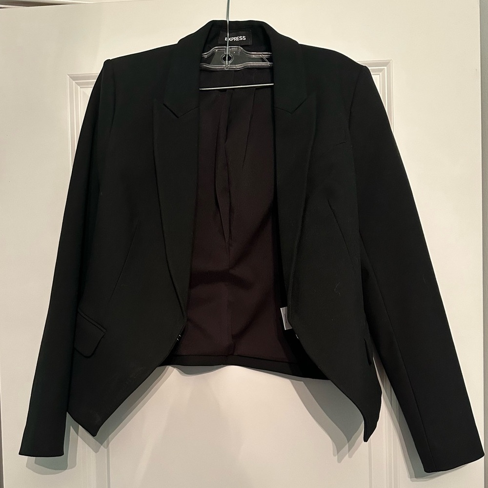 Express Women’s Black Blazer Structured Suit Jacket Size 4